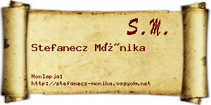 Stefanecz Mónika névjegykártya