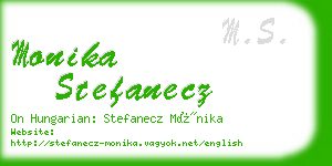 monika stefanecz business card